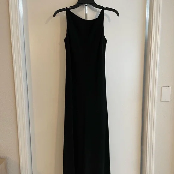 Ralph Lauren Black Gown with Train - Picture 2 of 6